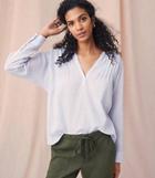 Lou & Grey Garment Dye Pleated Pop On Shirt