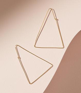 Lou & Grey Michelle Campbell Tri Wire Hoop Earrings