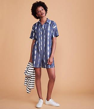 Lou & Grey Ikat Stripe Romper
