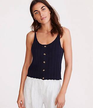 Lou & Grey Button Sweater Cami