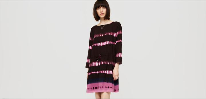 Lou & Grey Shibori Drawstring Dress