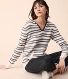 Lou & Grey Striped Sweater Hoodie