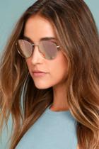 Perverse Lainey Silver And Pink Mirrored Sunglasses