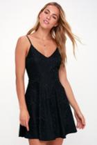 Way With Words Black Lace Skater Dress | Lulus