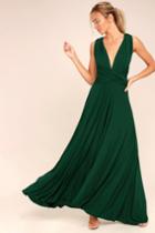 Tricks Of The Trade Forest Green Maxi Dress | Lulus