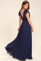 Falling For You Navy Blue Maxi Dress | Lulus
