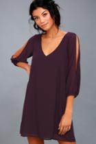 Shifting Dears Plum Purple Long Sleeve Dress | Lulus