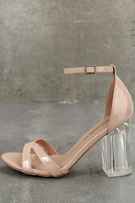 Breckelle's Aida Blush Patent Lucite Heels