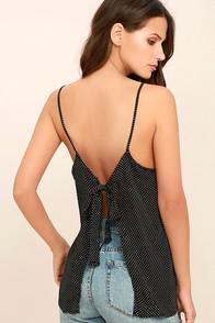 Lulus On The Dot Black And White Polka Dot Tank Top