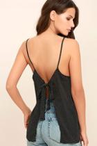 Lulus On The Dot Black And White Polka Dot Tank Top
