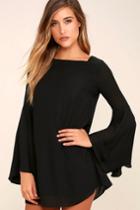 Lulus | Let Me Count The Ways Black Shift Dress | Size Small | 100% Polyester