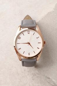 Lulus Infinity Rose Gold And Grey Watch
