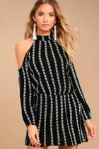 Lucy Love Genna Black Embroidered Dress