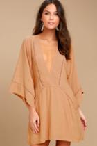 Blush Noir | Napa Valley Terra Cotta Dress | Size X-small | Orange | 100% Polyester | Lulus
