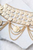 Lulus Feast For The Eyes Gold Choker Necklace