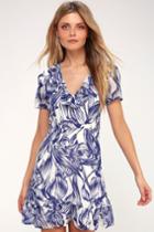 To Bloom It May Concern Blue And White Floral Print Dress | Lulus
