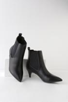 Kittie Black Kitten Heel Pointed Toe Ankle High Heel Boots | Lulus