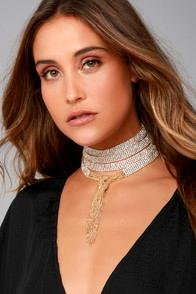 8 Other Reasons Bella Gold Rhinestone Wrap Necklace