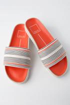 Dolce Vita Sonia Coral Stripe Slide Sandals | Lulus