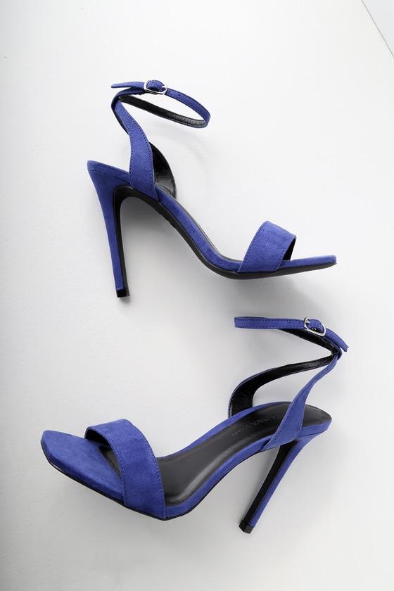 Diva Lounge Meeko Royal Blue Suede Ankle Strap Heels | Lulus