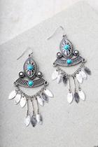 Lulus Mystical Dream Turquoise And Silver Earrings