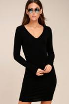 Body Language Black Long Sleeve Bodycon Dress | Lulus