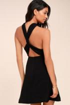 Keepsake | Darkest Light Black Mini Dress | Size Small | 100% Polyester | Lulus