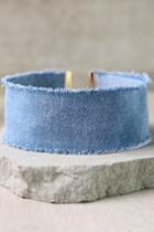 Edge Of Glory Light Blue Denim Choker Necklace | Lulus