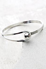 Lulus Feel The Connection Silver Bracelet