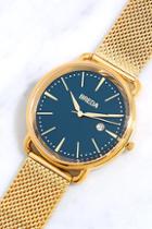 Breda Linx Gold And Navy Blue Watch