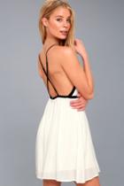 Austen White Backless Mini Dress | Lulus