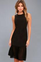 Lulus | Modern Drama Black Sleeveless Midi Dress | Size Small | 100% Polyester