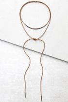Lulus Style Inspiration Gold And Tan Layered Choker Necklace