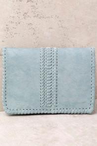 Lulus Playful Days Sage Green Clutch