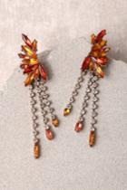 Lulus | Bon Appetit Red And Orange Rhinestone Earrings