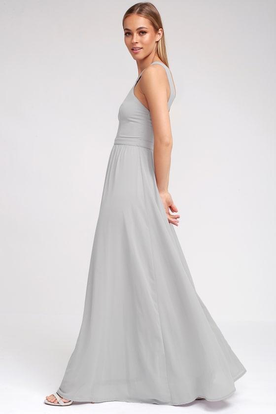 Air Of Romance Grey Maxi Dress | Lulus
