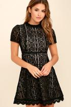 Bb Dakota Adelina Black Lace Dress