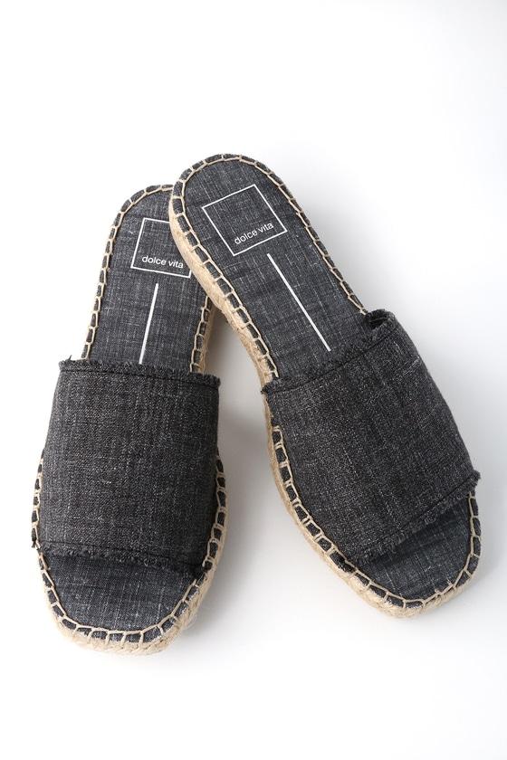 Dolce Vita Bobbi Ash Denim Espadrille Slides | Lulus