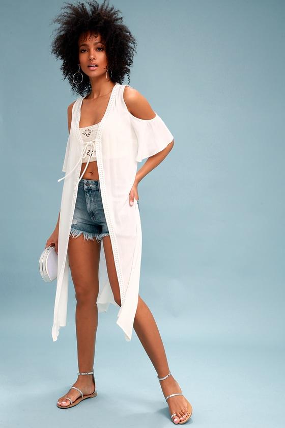 Doheny Ivory Cold-shoulder Cover-up | Lulus