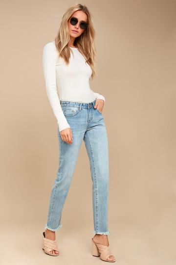 One X One Teaspoon Awesome Baggies Light Wash High-waisted Jeans | Lulus