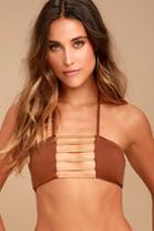 Blue Life | Bamboo Rust Red Bikini Top | Size X-small | Lulus