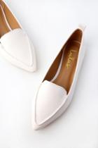 Emmy White Pointed Loafers | Lulus