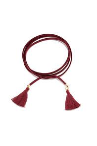 Lulu*s Around Town Burgundy Wrap Bracelet