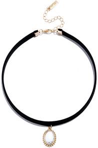 Lulus Guitar Solo Black And White Choker Necklace