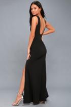 Cherish You Black Backless Maxi Dress | Lulus