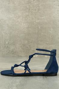 Betani Rosabel Navy Suede Gladiator Sandals