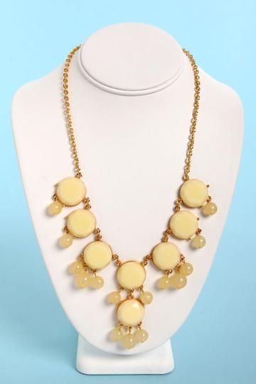 Bauble-y's World Pale Yellow Statement Necklace