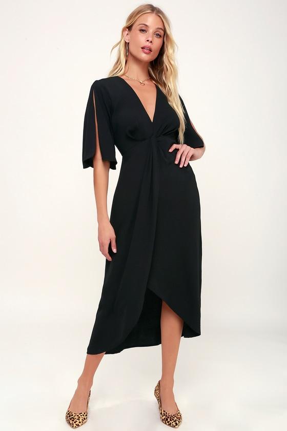 Gilli My Type Black Midi Dress | Lulus