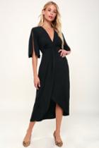 Gilli My Type Black Midi Dress | Lulus