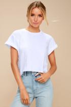 Project Social T Markie White Cropped Tee | Lulus